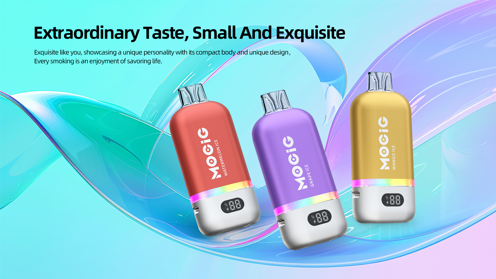 Mocig Disposable Vape LE15000 DTL Smart LED Screen 15000 Puffs E-liqiud Capacity Nicotine 0% 2% 5% Electronic cigarette