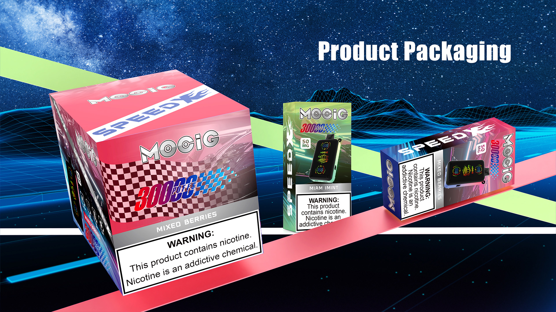 Mocig Disposable Vape SPEED X FULL Screen 30000 Puffs E-liqiud Capacity Nicotine 2% 5% Electronic cigarette