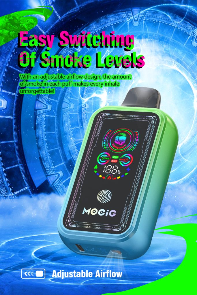 Mocig Disposable Vape HALO 35000 Big Smart LED Touch Screen 35000 Puffs 25ml E-liqiud Capacity Nicotine 0% 2% 5% Electronic cigarette