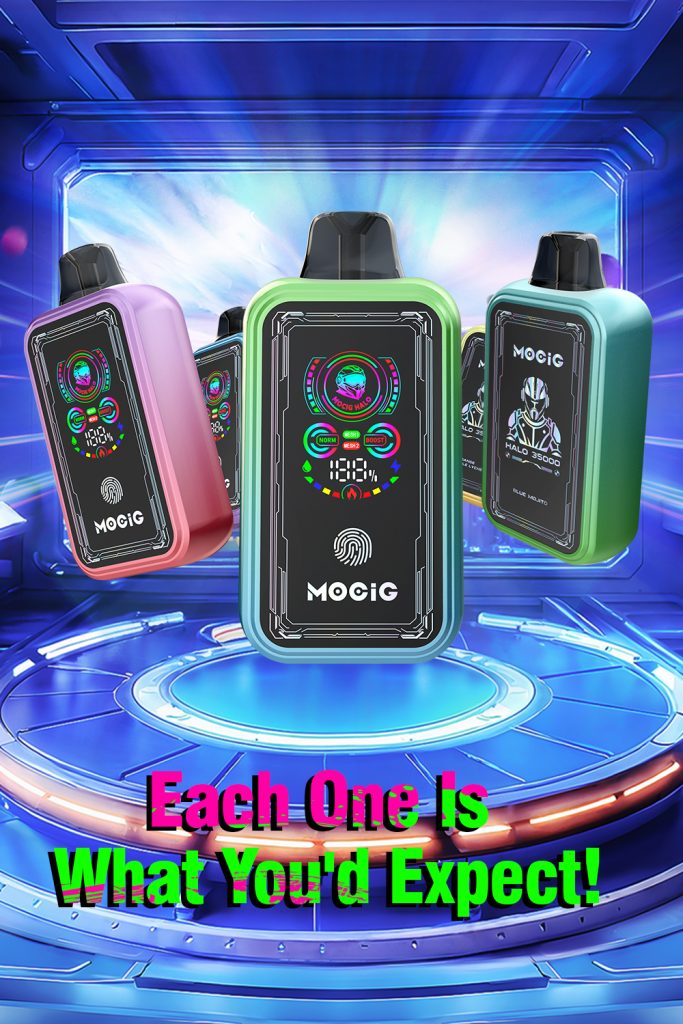 Mocig Disposable Vape HALO 35000 Big Smart LED Touch Screen 35000 Puffs 25ml E-liqiud Capacity Nicotine 0% 2% 5% Electronic cigarette